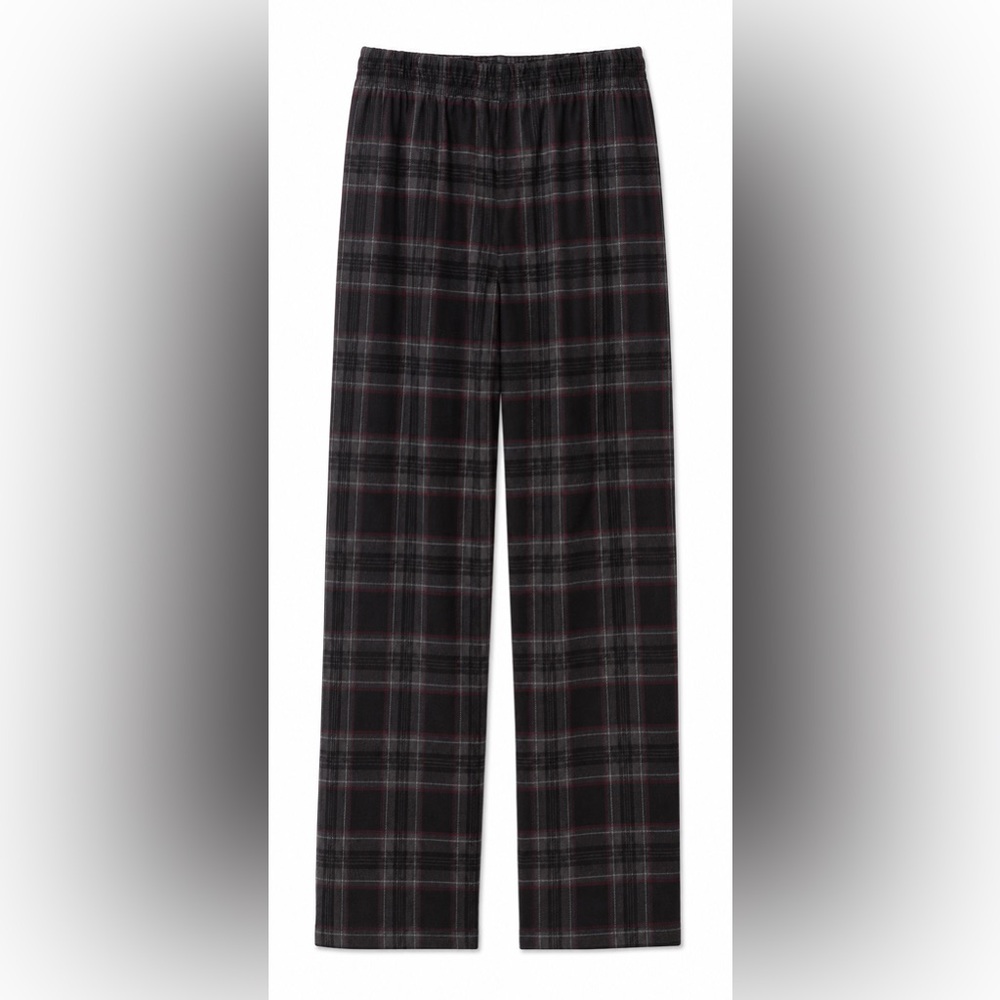 Harry Potter Black Plaid Pajama Pants with Gray and Burgundy Lines